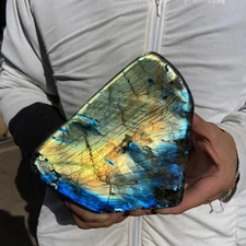 3.5lb Natural Flash Labradorite Quartz Crystal rough specimen Mineral Healing