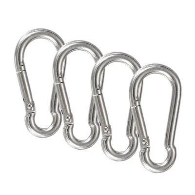 Für Flaggenstangen-Ring Ersatzklipps, 4-teilig M5 Federhaken silber - Bild 1 von 4