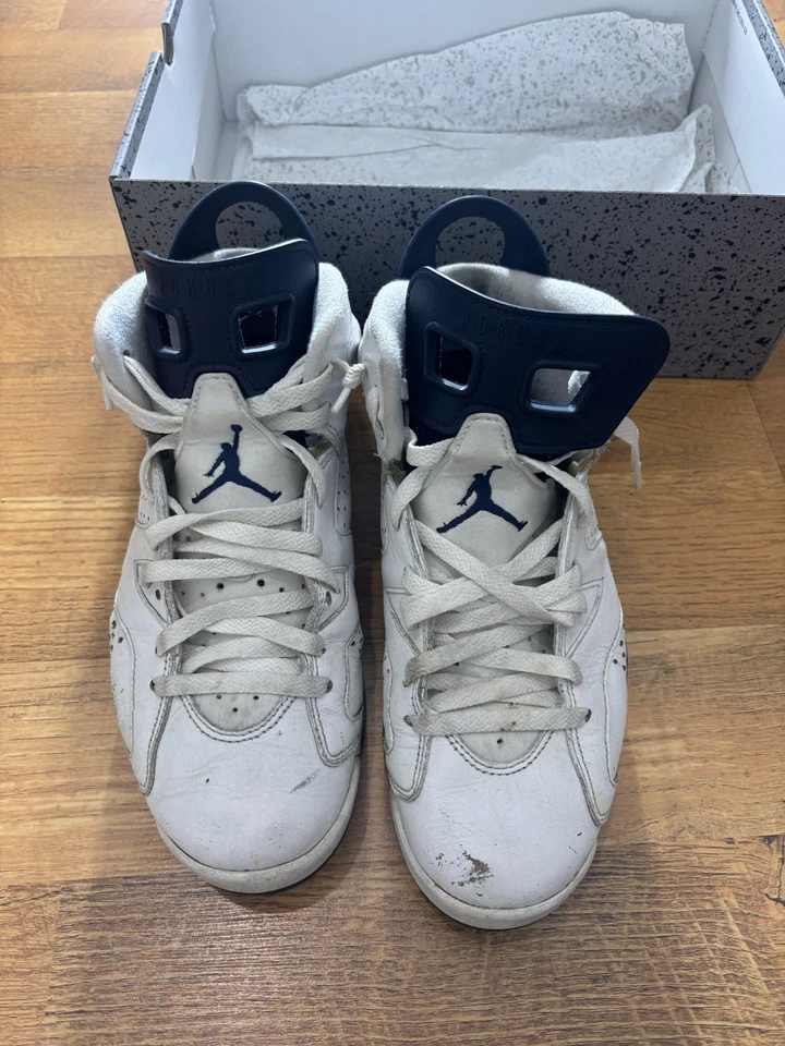Talla 8.5 - Air Jordan 6 Retro 2000 Midnight Navy con Og Box Foto 3 de 4