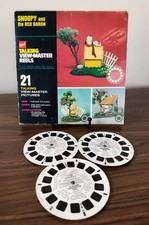Vintage 1973 Snoopy The Red Baron GAF Talking View-Master 3 Reels Box Set
