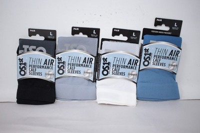 NEW OS1st Thin Air Performance Calf Sleeve Compression Reflective Pair Set Large