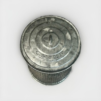 Vintage Chief Metal Ware Northwest Salesman Sample Garbage Can 3 3