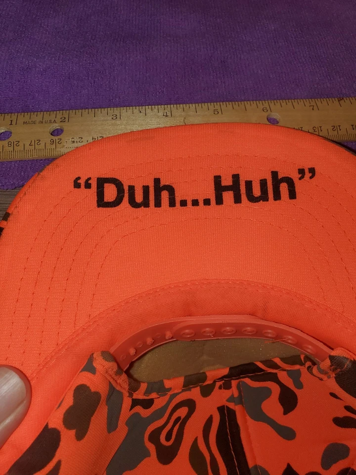 Camionero Snapback naranja camuflaje "John Boy & Billy Big Show 106.5 WSFL" "Duh...Huh" Foto 3 de 4