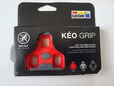 TACCHETTE ANTISCIVOLO PEDALI CORSA ORIGINALI LOOK KEO GRIP ROSSO ROTAZIONE 9°