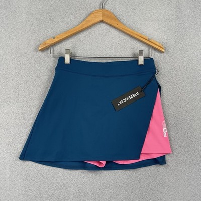 PB5 Star Skirt Skort Womens XS Blue Pink Pickleball Side Split Athletic NWT