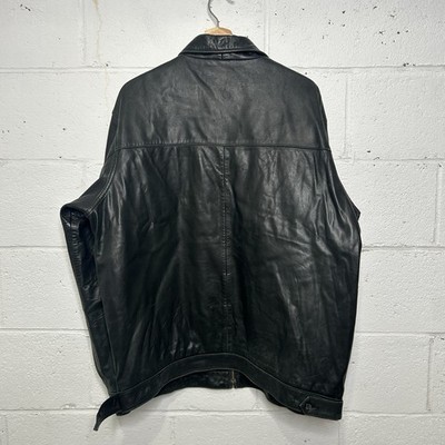 Vintage Polo Ralph Lauren Lambskin Leather Jacket “Black” Men's
