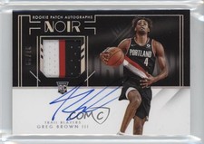 2021-22 Panini Noir RPA Color 31/99 Greg Brown III #370 Auto 1pe9