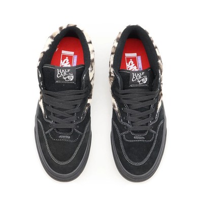 VN0A5KYABMA Supreme Vans Skate Leopard Half Cab 92 Black Animal