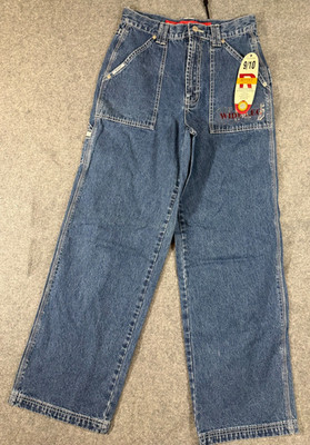 Revolt Clothing Co. Jeans Womens 9/10 Blue Denim Wide-Leg Carpenter Style NWT