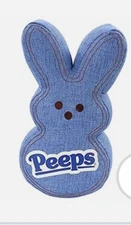 PEEPS Denim Plush Bunny Collectible Animal Adventure 9” Small PEEPS - NEW