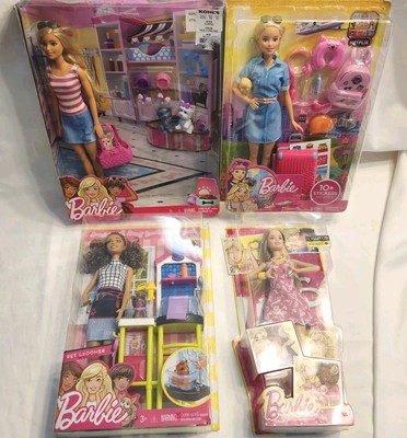 Barbie  Dolls Lot Of 4 NEW Dreamhouse Adventures Pet Groomer Light Up Heart 
