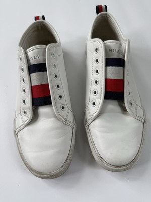 Hilfiger White Snickers Man Made Textile Upper Leather Sole TWLETTY-M