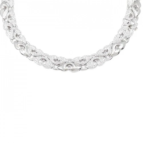 Bvlgari Nuvole Platinum Au750 White Gold Diamond Necklace Women Silver One Size