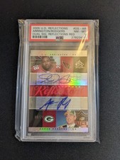 2005 UD Reflections Aaron Rodgers Arrington RC Dual Signature Auto RED /70 PSA 8