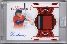 ROMAN ANTHONY 2025 PANINI FLAWLESS RUBY SIGNATURES MATERIALS 14/20! BO SOX RC!