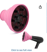 Universal Foldable Hair Dryer Diffuser, Portable Travel Attachment, Rose Red