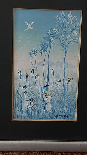 Originalgemälde von ML Vixamar – Karibische Szene – gerahmt – Haiti Kunst - Bild 2 von 8
