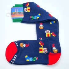 Baby/Rooster Cotton Gnome Party Socks on Royal Blue Background 8 Years / 31 - 34 