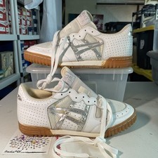 Men s Sz 9 1970s ASICS Tiger By ASICS - Gum White Leather Silver OG Vintage