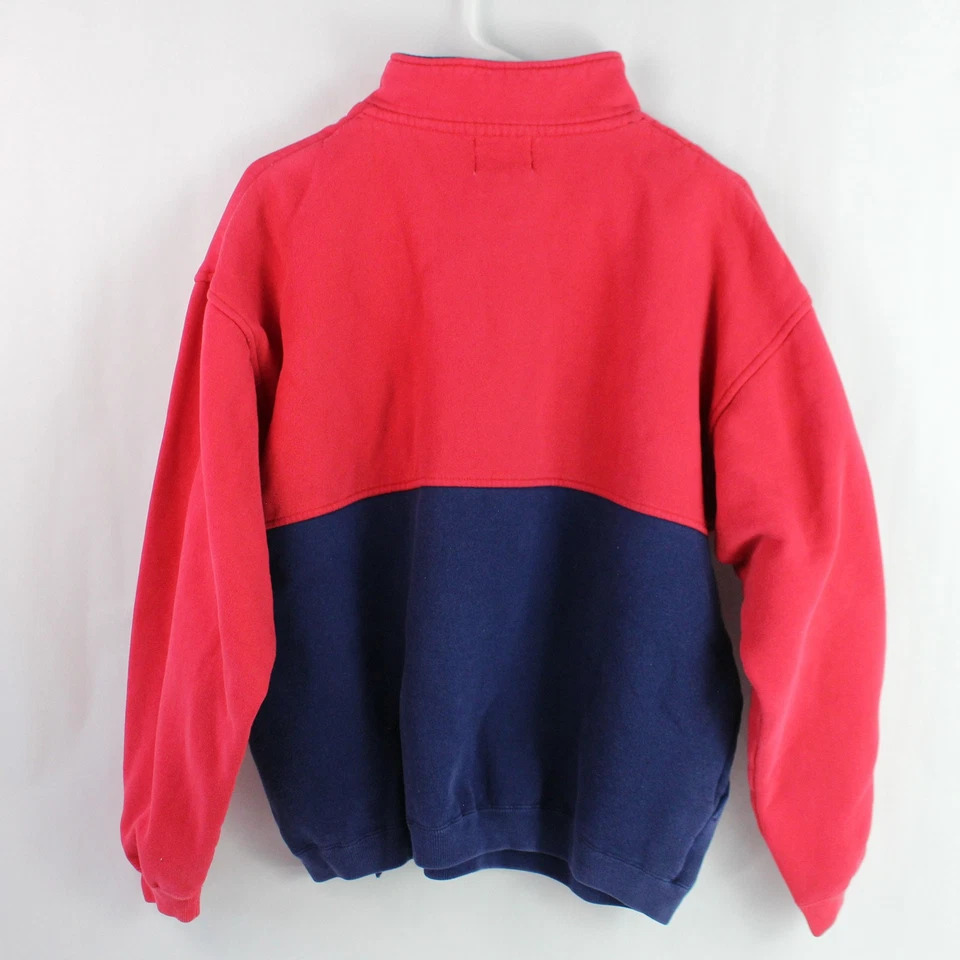 Sudadera deportiva vintage Cascade para mujer roja y azul con cremallera en cuarto talla M Foto 2 de 4