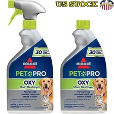 2 Pack Pet Stain Remover Carpet Upholstery Odor Eliminator Biodegradable 22 Oz