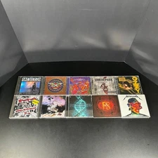 Hard Rock CDs Lot of 10 Guitar Scorpions Lynyrd Skynyrd Santana Ozzy Metallica