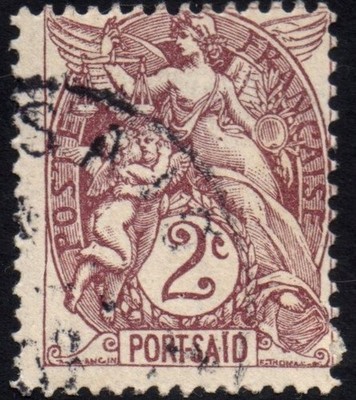 FRANCE Levante PORT SAID 1902 - Used 2 c.  #S#FRY