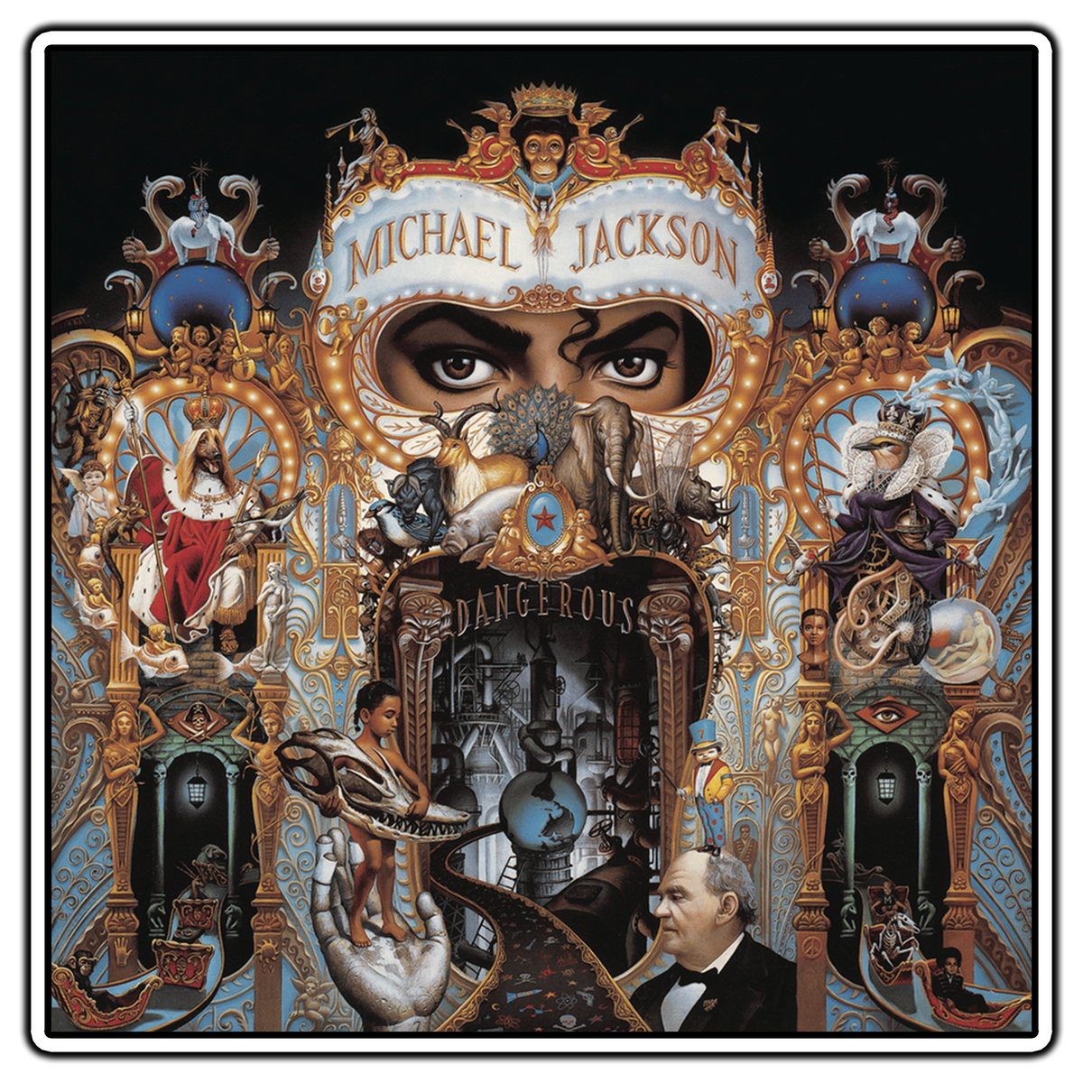 Michael Jackson - Dangerous Album Cover Sticker Waterproof Vinyl