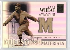 2002 Topps Tribute Milestone Materials Zach Wheat #MIM-ZW e6p