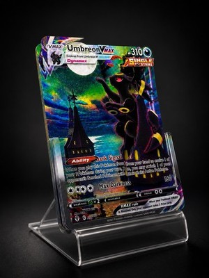 Pokemon Umbreon Vmax Evolving Skies Art 3D Karte 100% Handmade