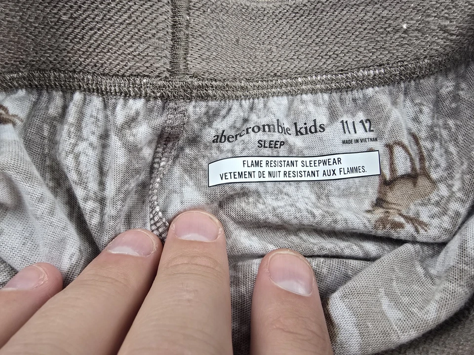 Pantalones de pijama de franela alce para niños Abercrombie 11/12 DORMIR USADOS EN BUEN ESTADO Foto 4 de 4