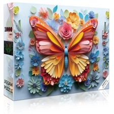 1000 Piece Puzzle for Adults Butterfly Noctilucous Jigsaw Puzzles - Challenging