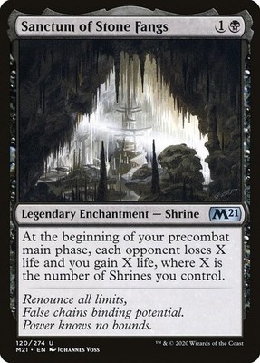 Sanctum of Stone Fangs 1x MtG 2021 m21 Core Edition SP/NM