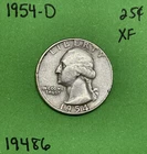 1954 D Washington Quarter Xf Extra Fine 90% Silver 25c US Coin