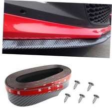 7.64Ft Car Front Bumper Lip Spoiler with Self-Adhesive,Rubber Carbon Fiber