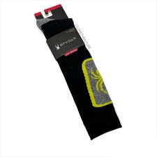Spyder Black Grey Yellow 1 Pair Heat Zone Ski Socks Women  s Size 4-10