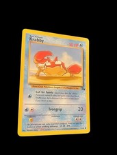 Carte Pokémon TCG Crabe 51/62 Set Fossile Crabe de Rivière de Base LV.20 50HP