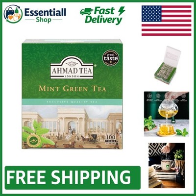 Mint Spearmint Green Tea Bags, 100 ct - , Caffeinated & Sugar-Free