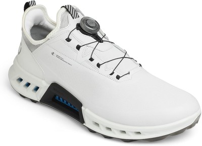 ECCO Men's Biom C4 Boa Gore-tex Waterproof Golf Shoe 10-10.5, White/Black 