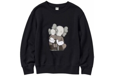KAWS Uniqlo Langarm Sweatshirt Größe 140 (9 - 10 Jahre) Kinder Schwarz Pullover
