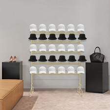 5 Tier Hat Display Rack Free Standing Metal Caps Headwear Stand 60Hats Organizer