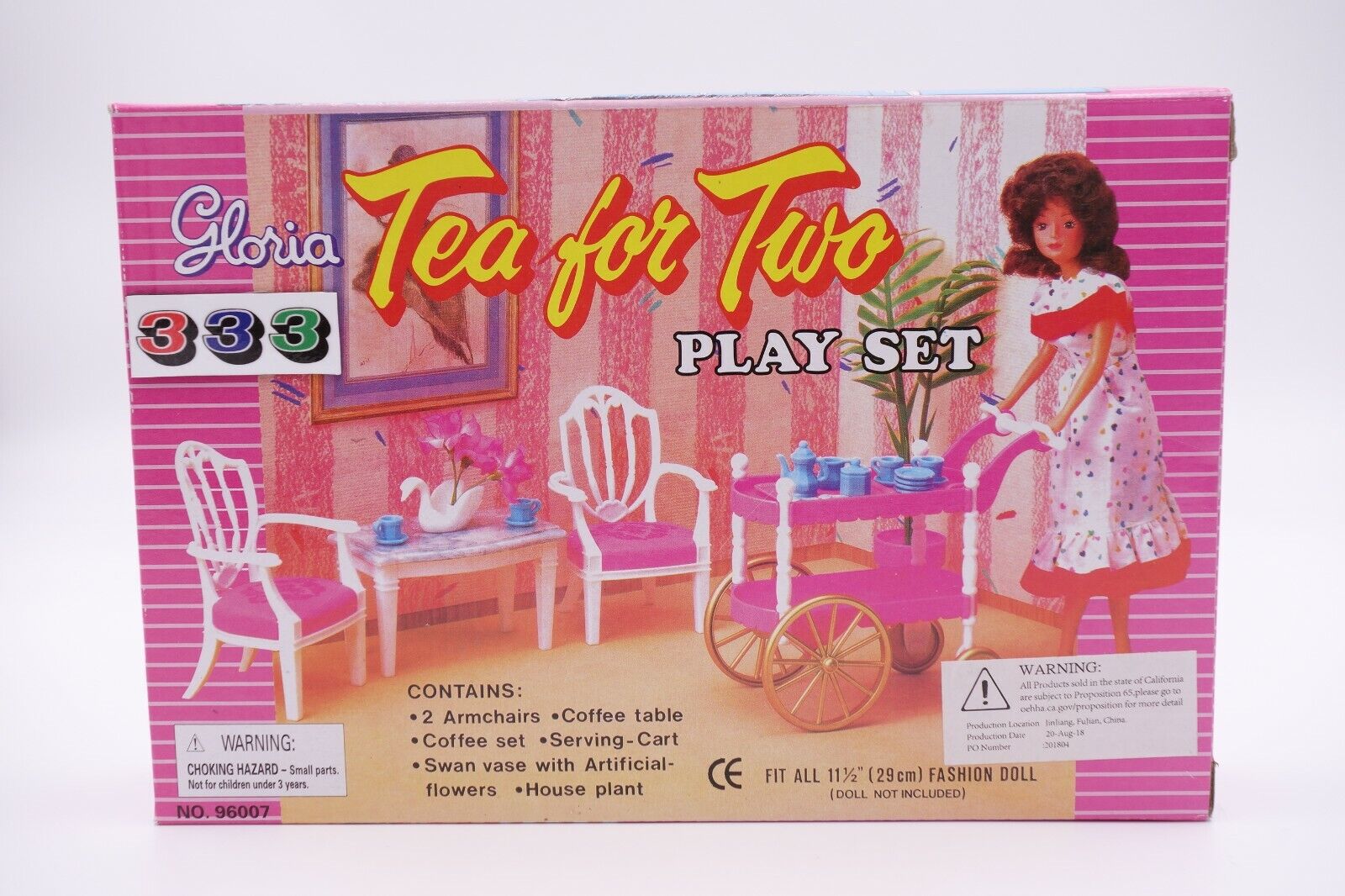 Gloria, Barbie Size Doll House Furniture/(96007) Tea for Two Play Set 