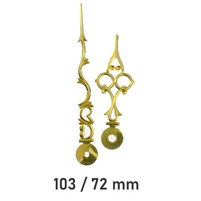 Zeigersatz gelb plastisch Louis XVI Stil 103/72 mit Eurolochung