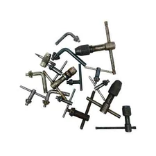 Assorted Chuck Key and T Handle Screw Tap Wrench Hand Tools, 16 Pcs