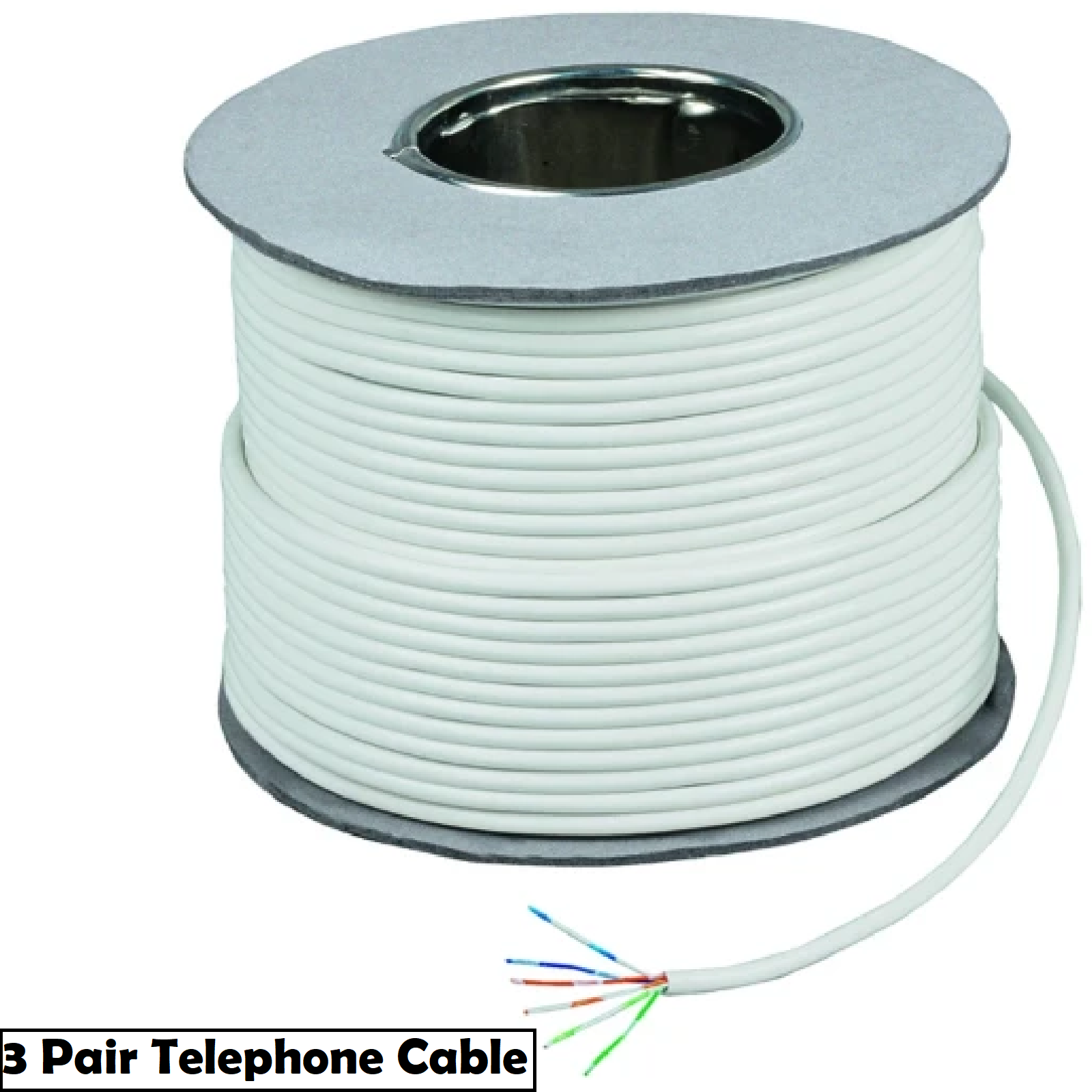 BT Telephone Cable Wire 3 Pair 6 Core Phone Cable 1m 2m 3m 5m 10m 100m