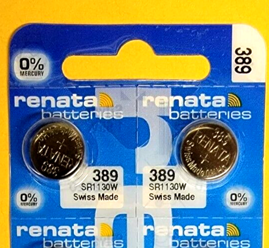 10 X Renata 389 Uhrenbatterien 1,55 V SR54W SR1130W SR54 80mAh