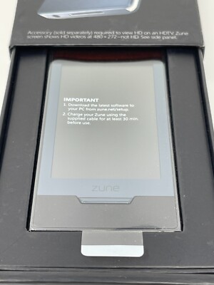 Microsoft Zune HD 16GB Black Digital Media AAC WMA WAV MP3 FM.