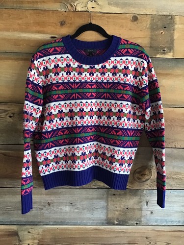 J. Crew Classic Fair Isle Sweater Lambs 