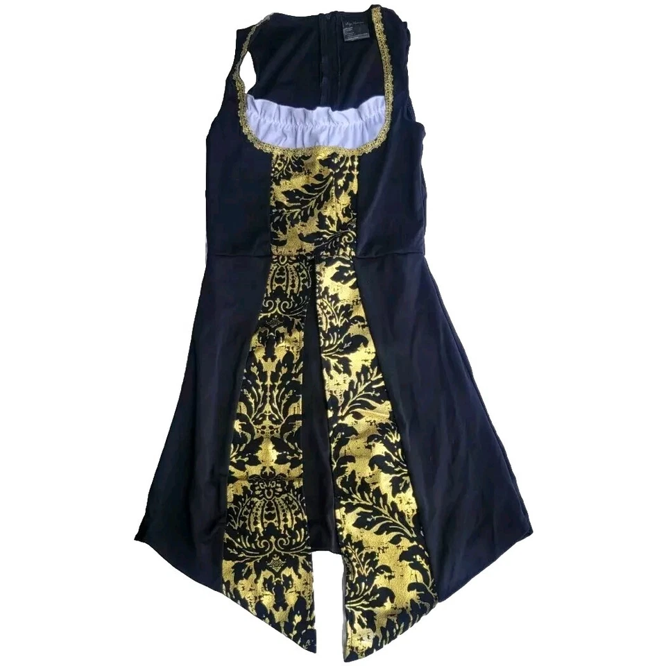 Fantasia feminina pirata Halloween Leg Avenue chapéu pequeno cinto preto branco - Imagem 2 de 4