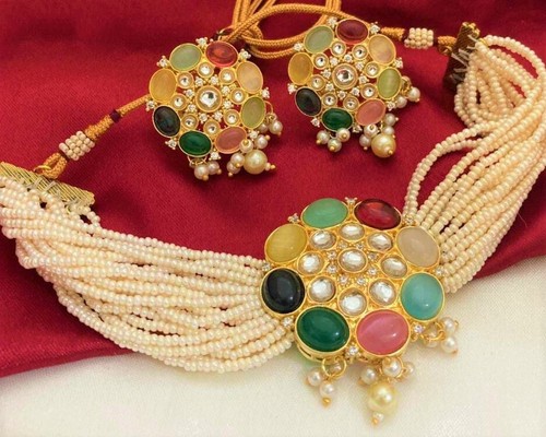 Bridal Kundan Choker Necklace Sets 